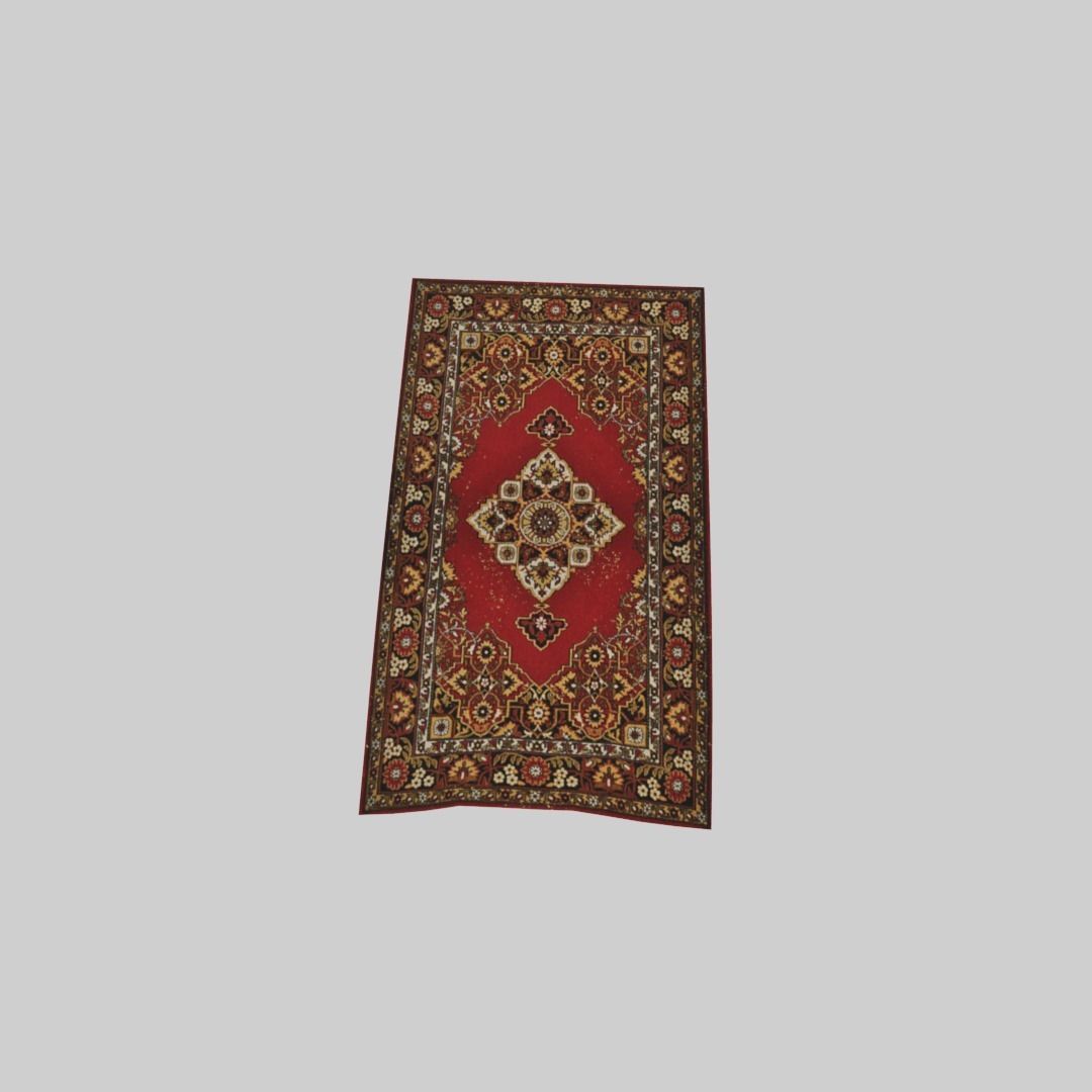 Persian carpet Low-poly 3D model_7