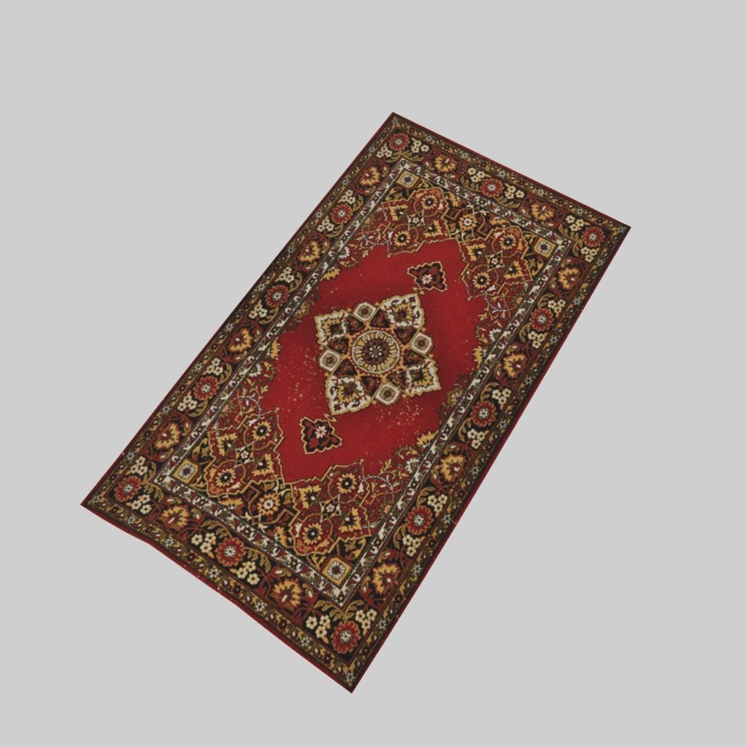 Persian carpet Low-poly 3D model_9