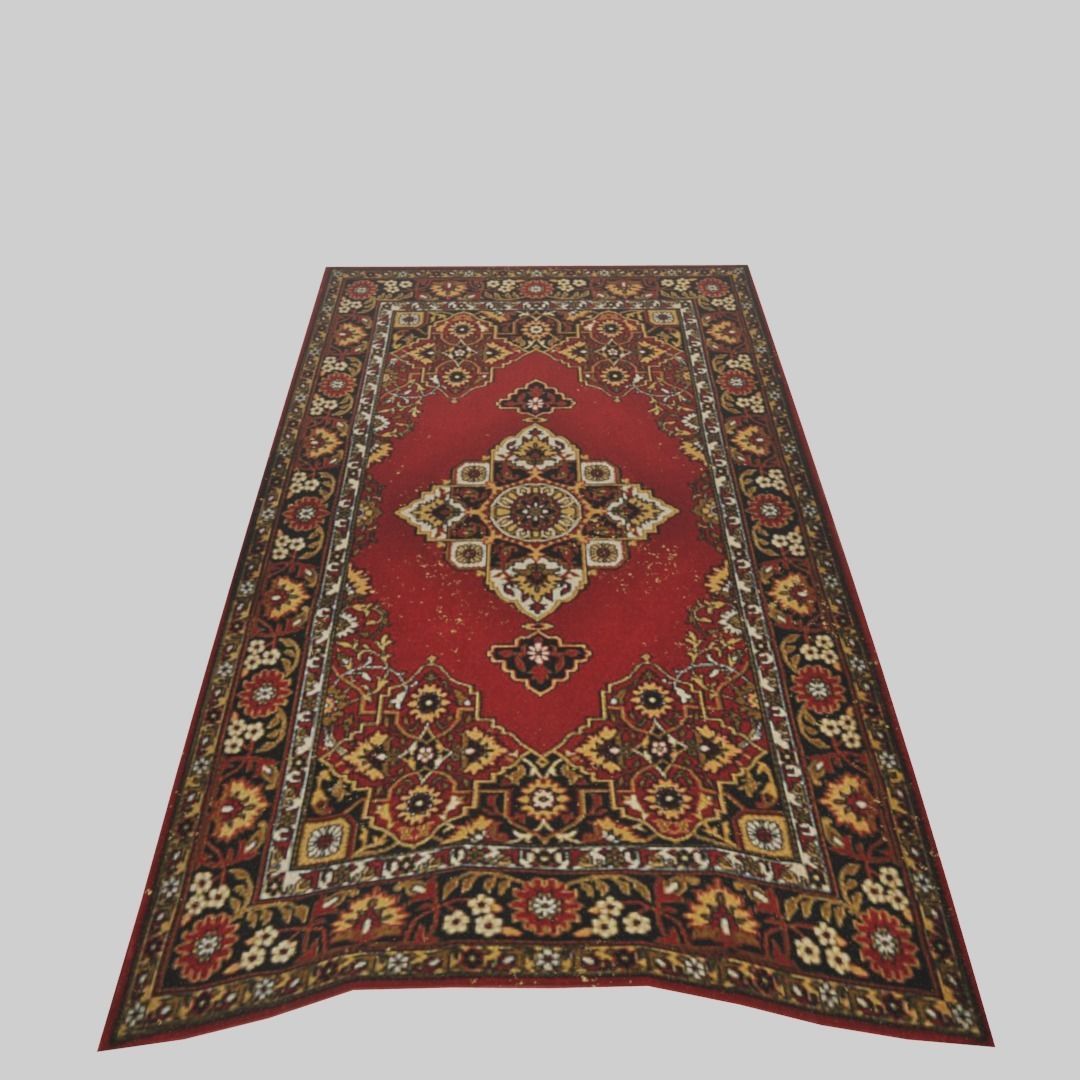 Persian carpet Low-poly 3D model_4
