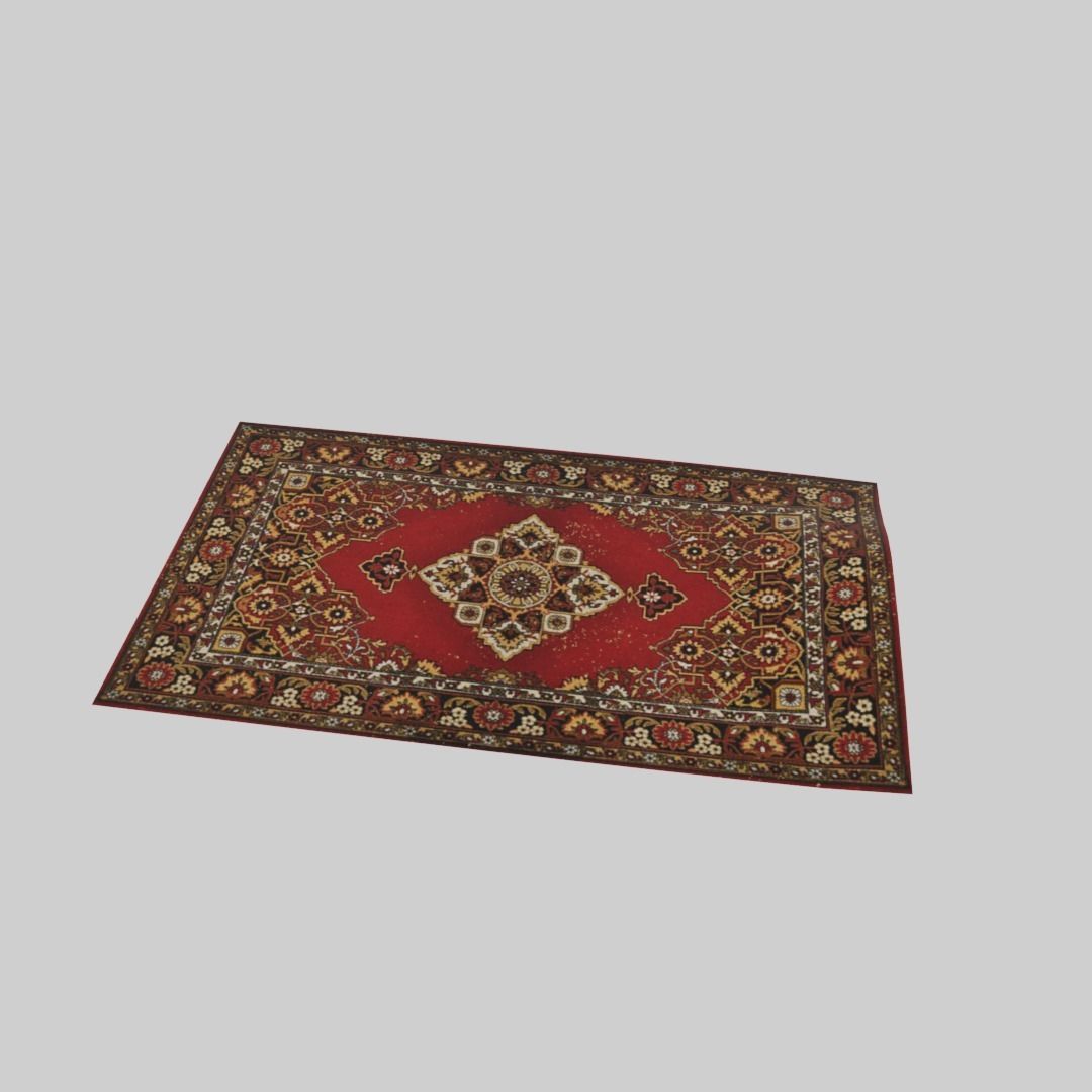 Persian carpet Low-poly 3D model_1