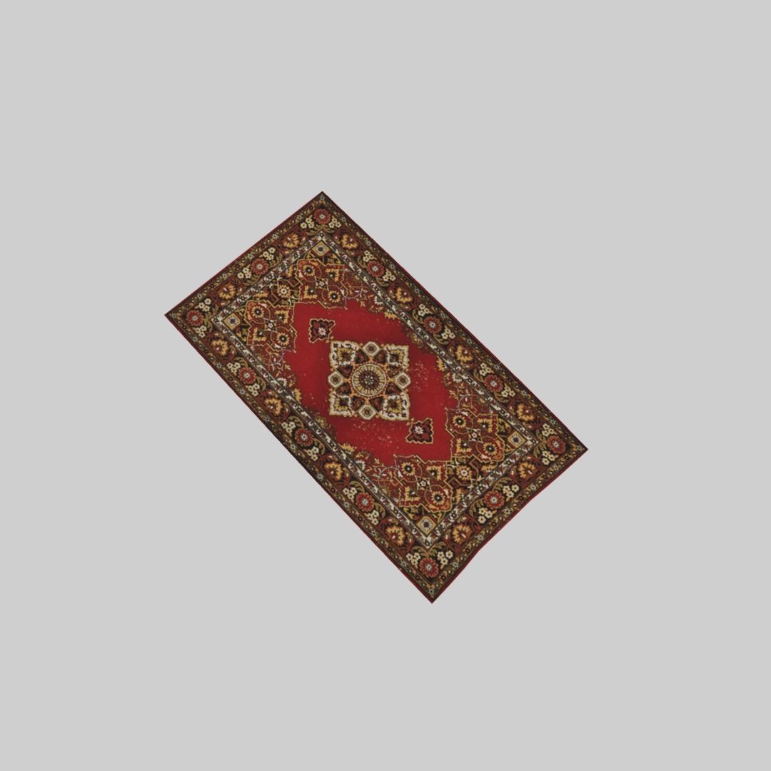Persian carpet Low-poly 3D model_2