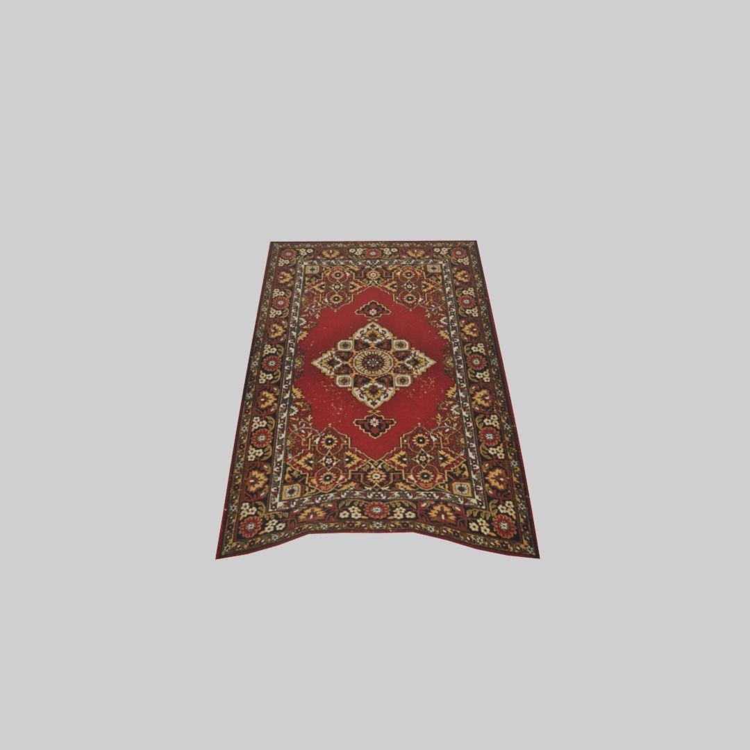 Persian carpet Low-poly 3D model_5