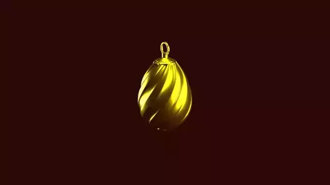 Egg Shape Gold Pendant 3D print model