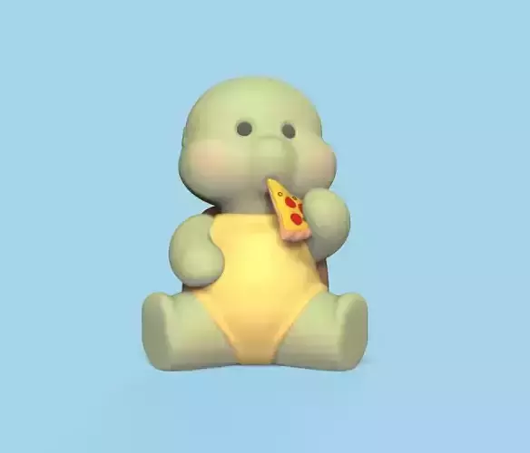 Baby Tortoise Pizza 3D print model