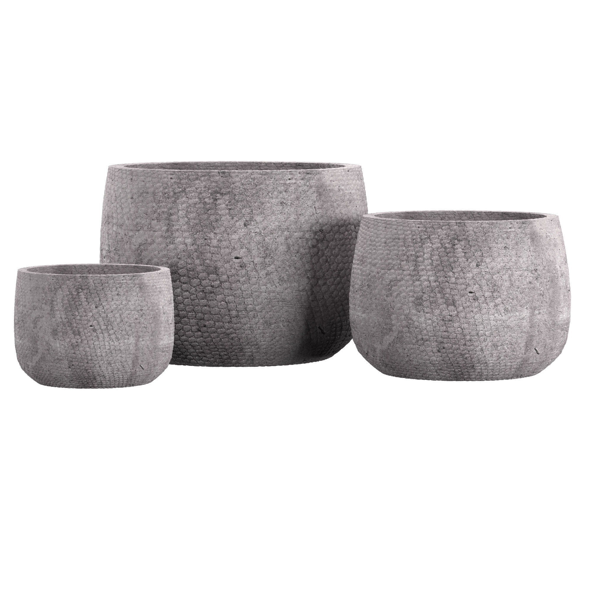 Handspun Linen Planter in Antico Terracotta 3D model_2