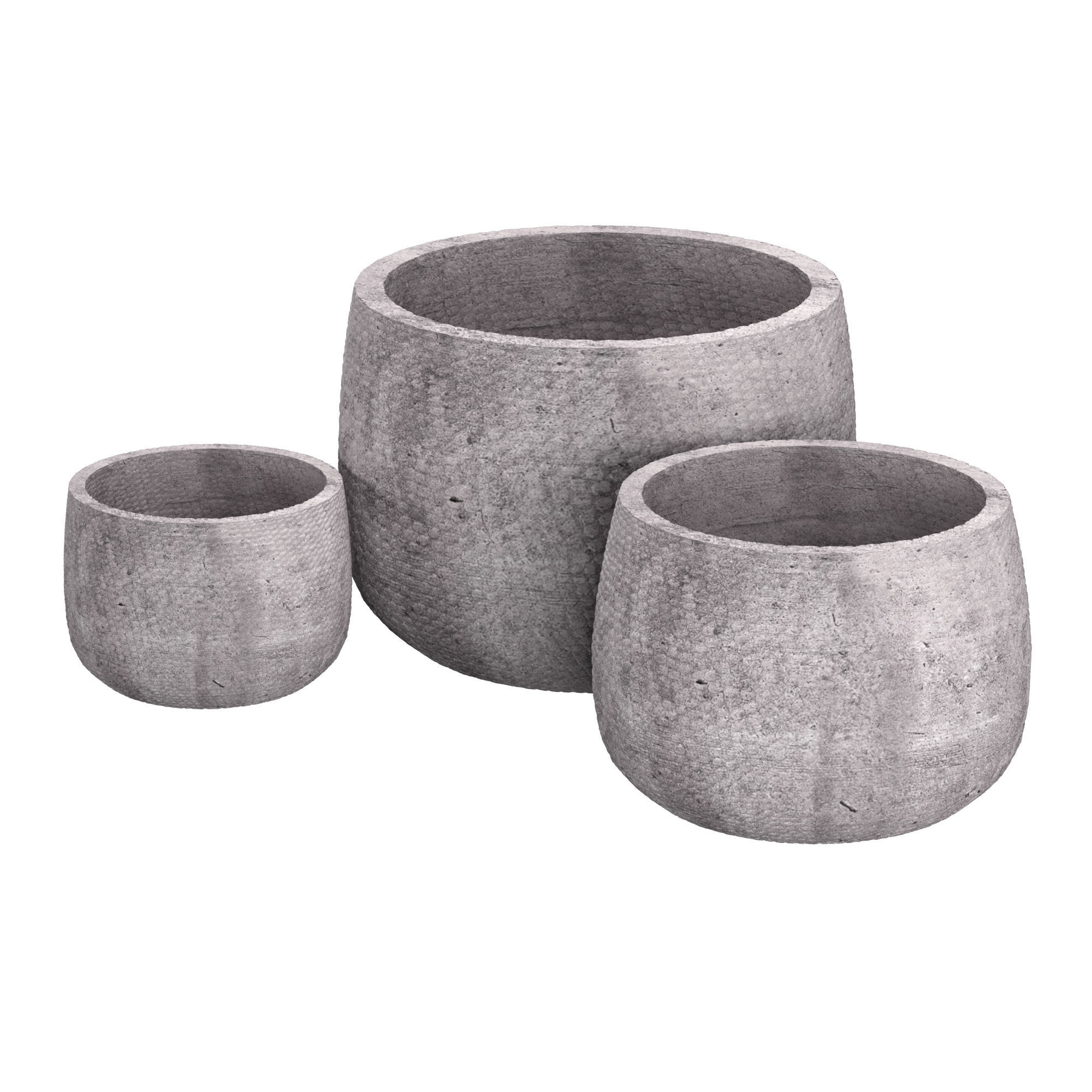 Handspun Linen Planter in Antico Terracotta 3D model_3