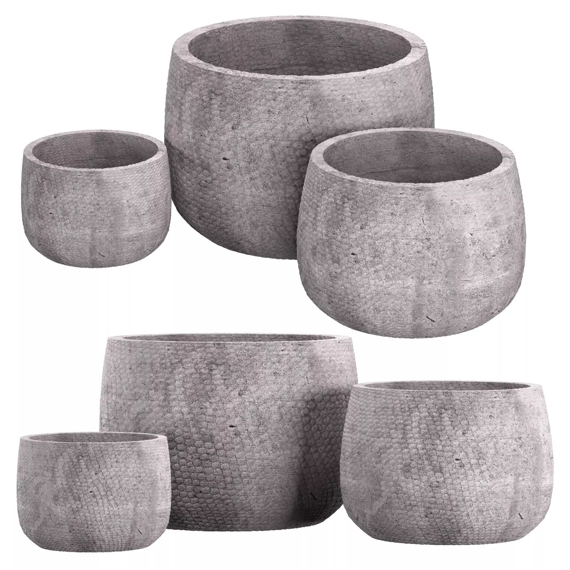 Handspun Linen Planter in Antico Terracotta 3D model_0