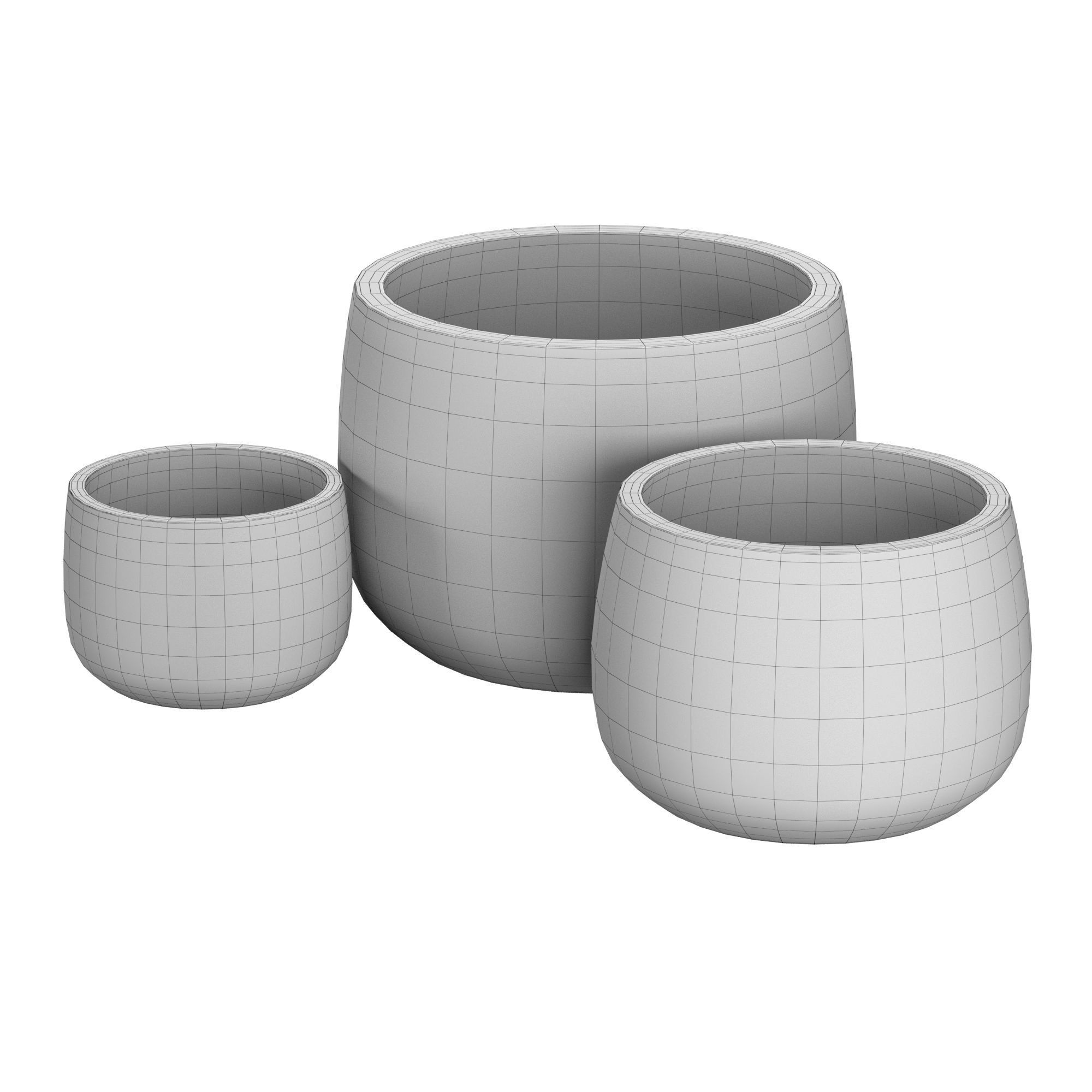 Handspun Linen Planter in Antico Terracotta 3D model_4