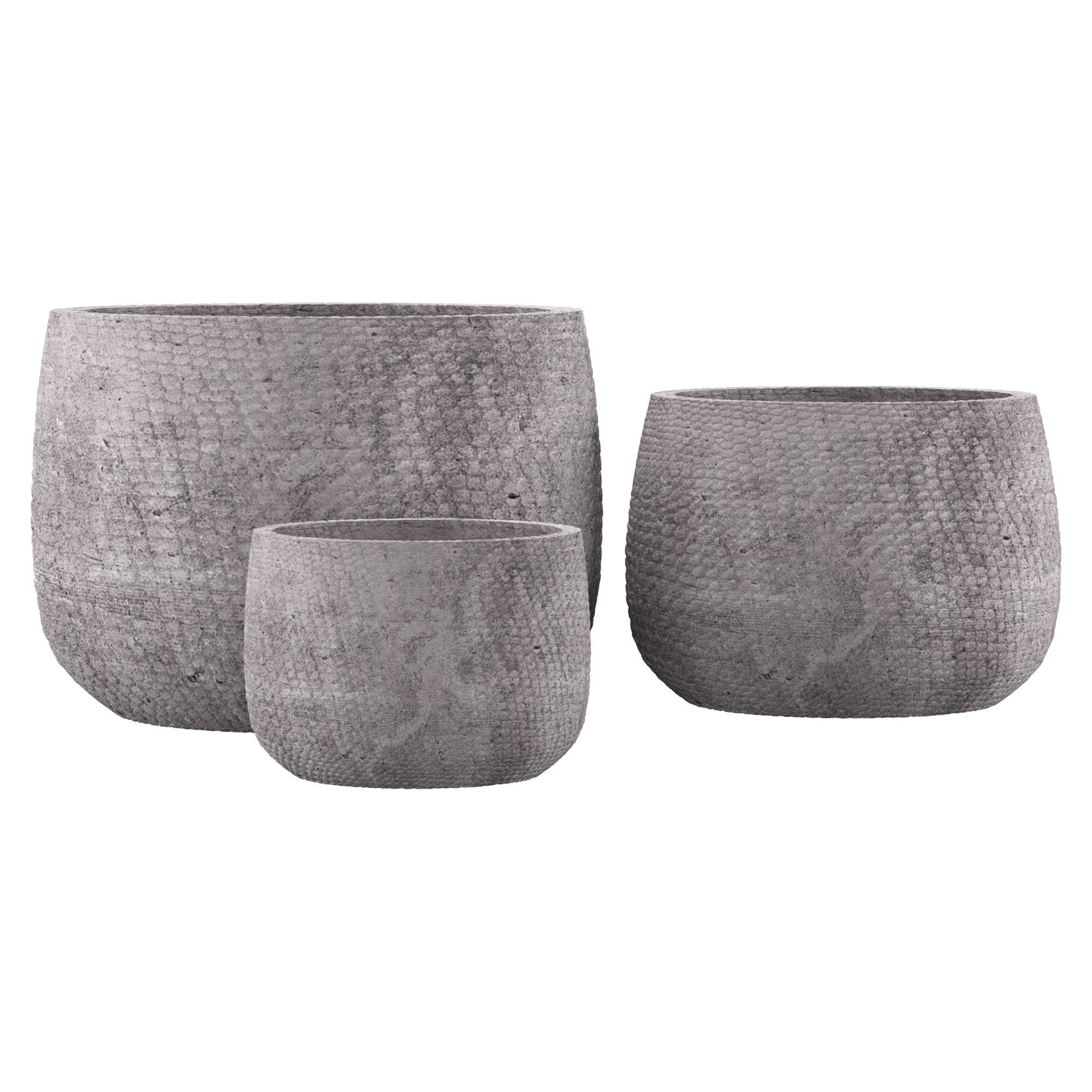 Handspun Linen Planter in Antico Terracotta 3D model_1