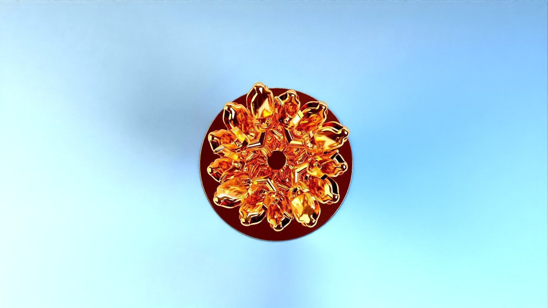 Chain clasp tree model for jewelry casting 3D print model_1