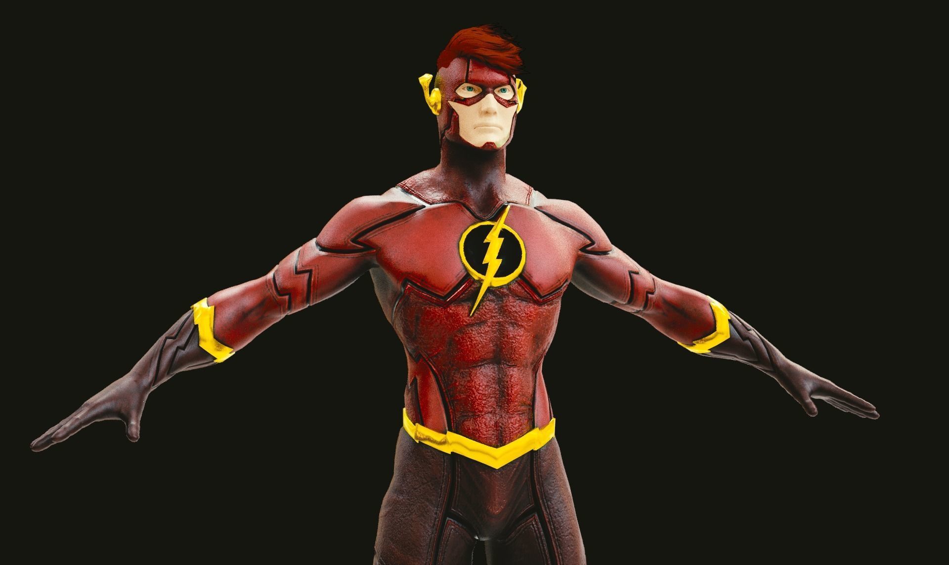Kid Flash 3D model rigged | CGTrader