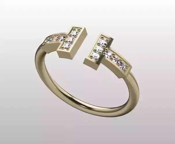 Professional ring model Wire Ring - T shape ring