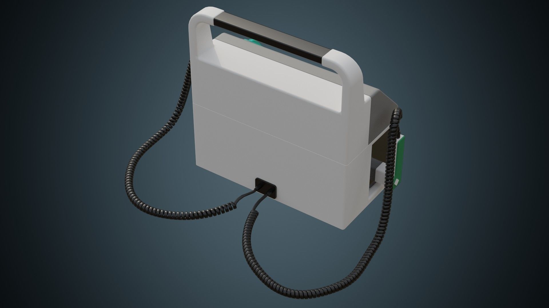 Defibrillator 1 Basic Low-poly 3D model_2