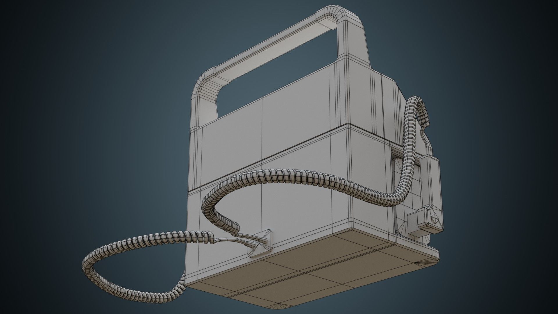 Defibrillator 1 Basic Low-poly 3D model_7