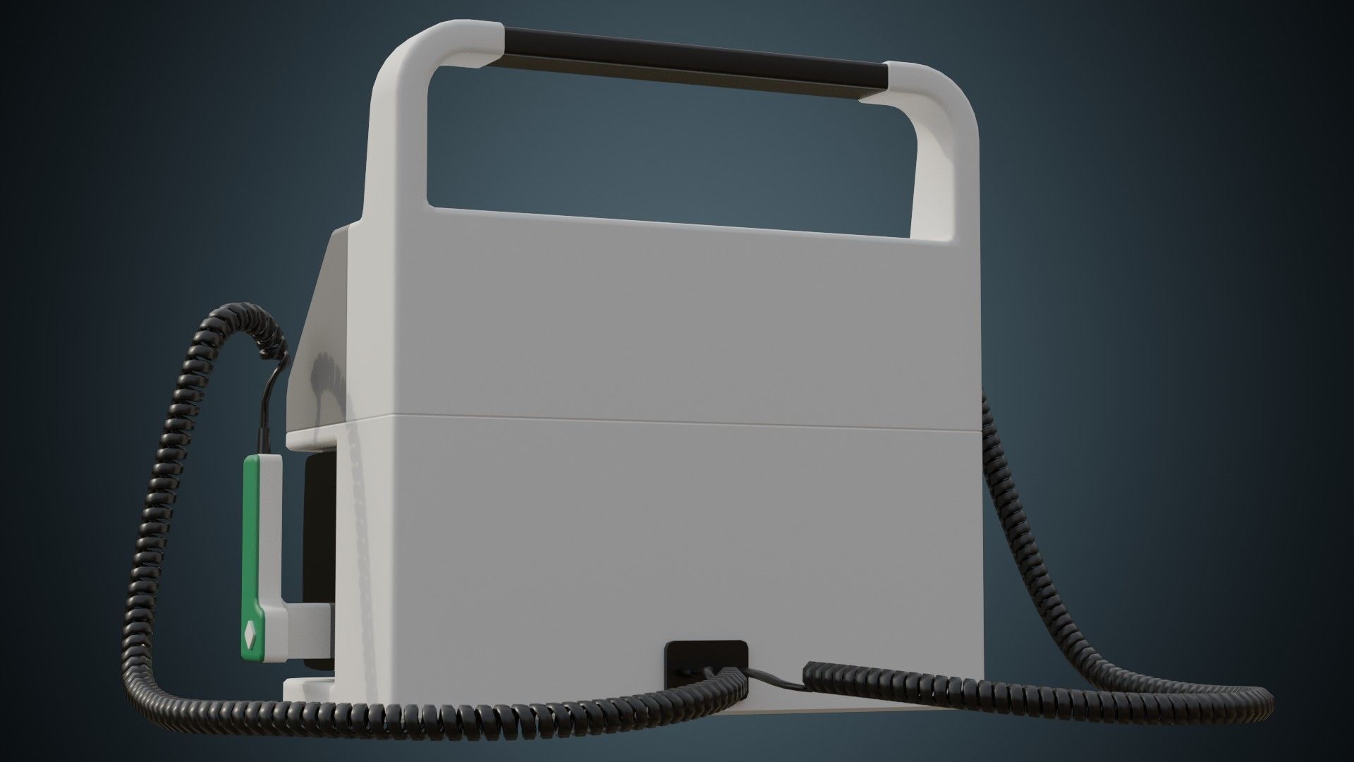 Defibrillator 1 Basic Low-poly 3D model_3