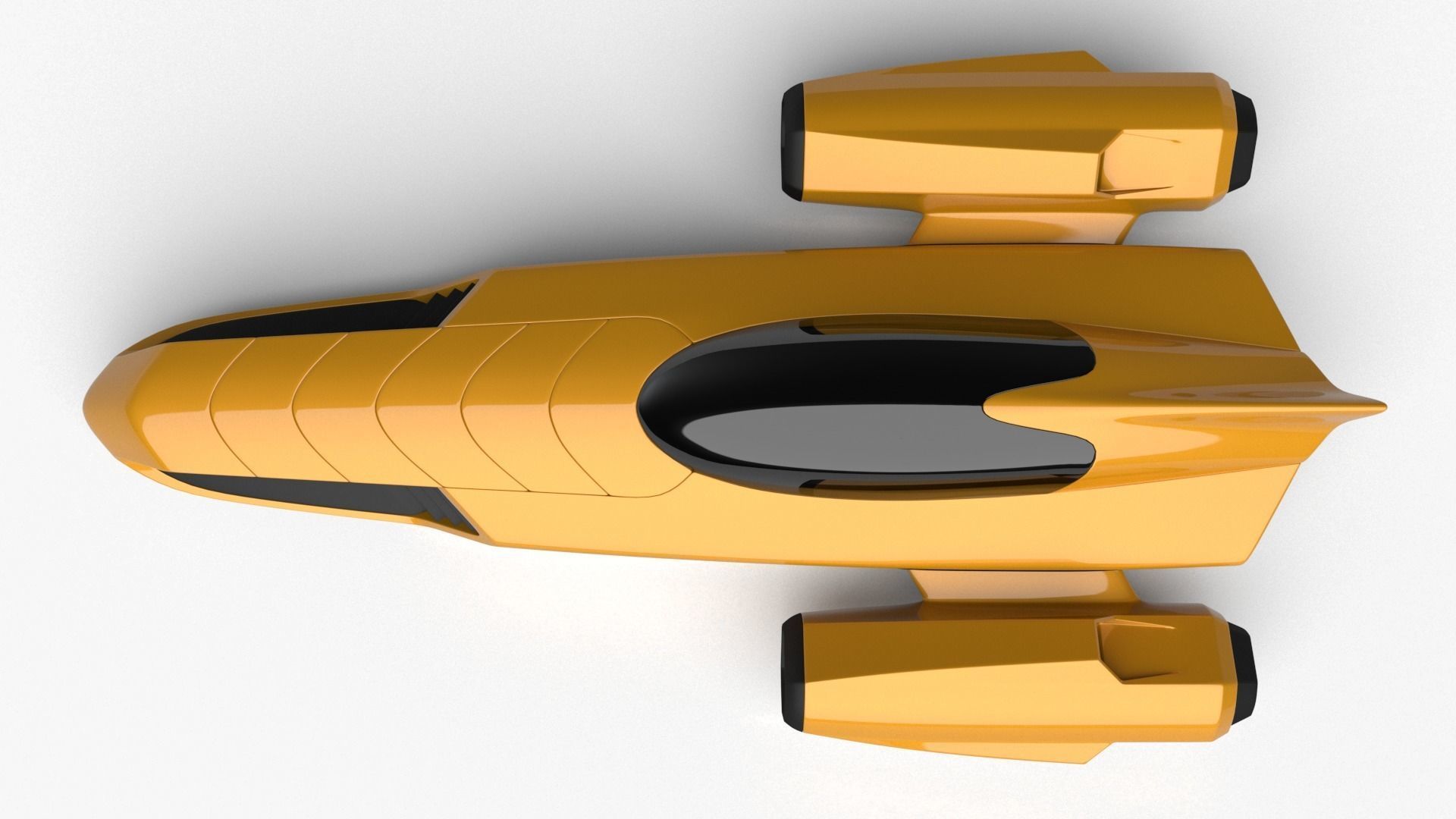 Racing Spaceship Polaris 3D model_2