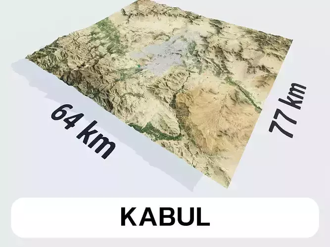 Kabul Afghanistan City Landscape 3D Model