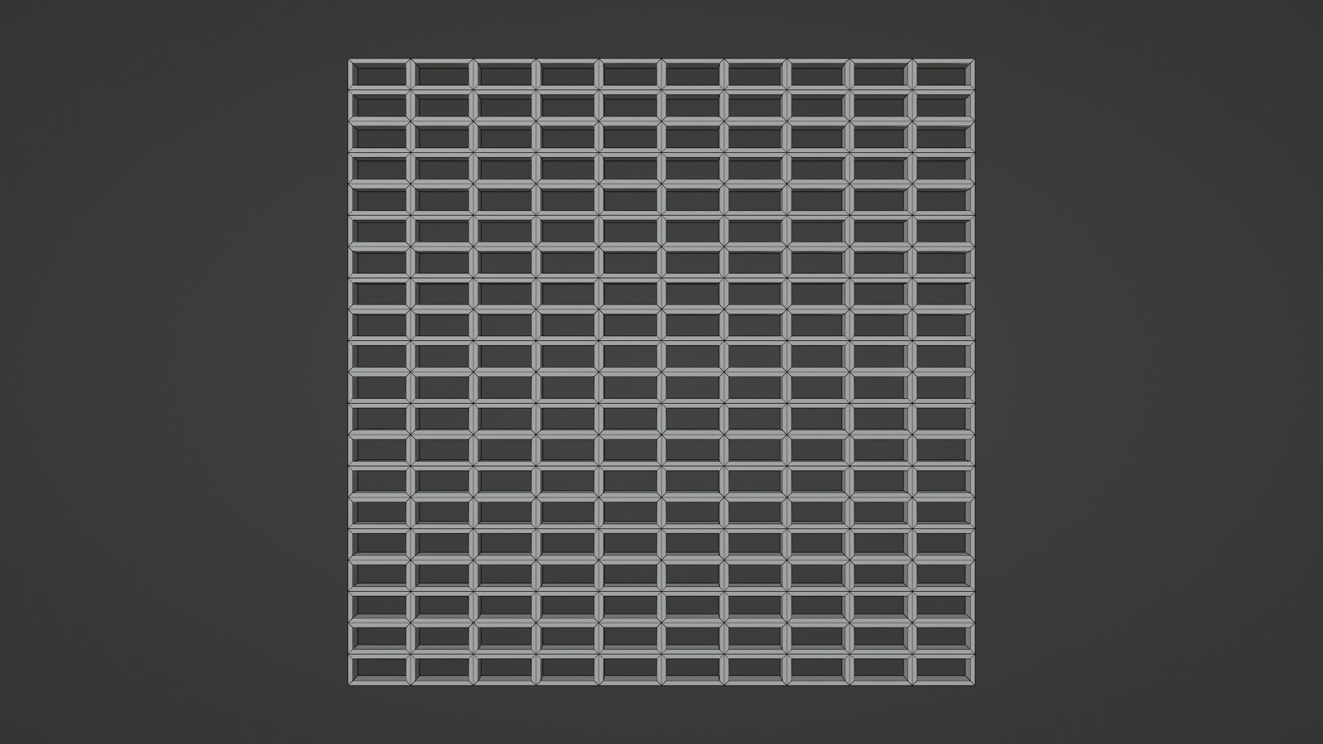 Steel Grating Flooring Low-poly 3D model_8