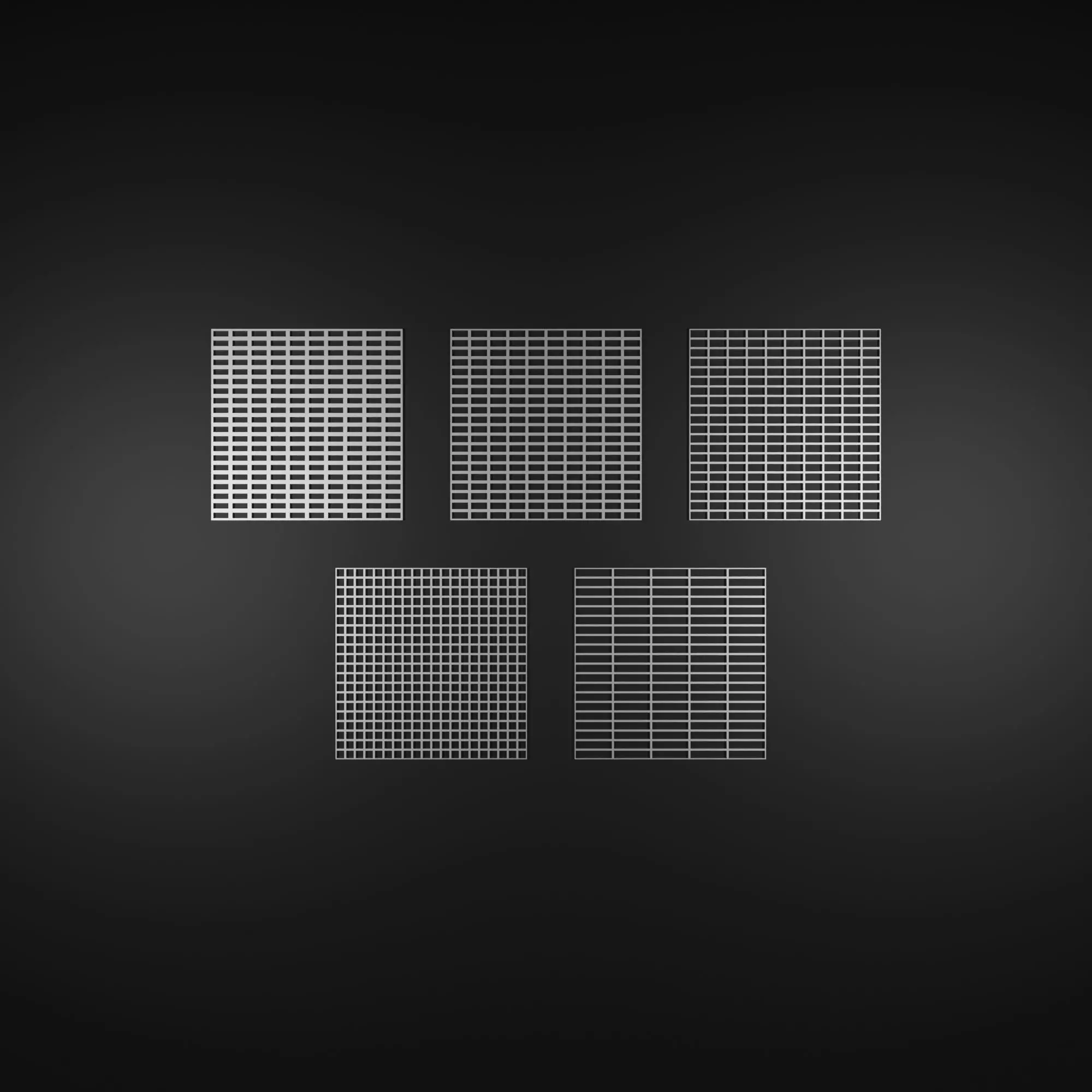 Steel Grating Flooring Low-poly 3D model_0