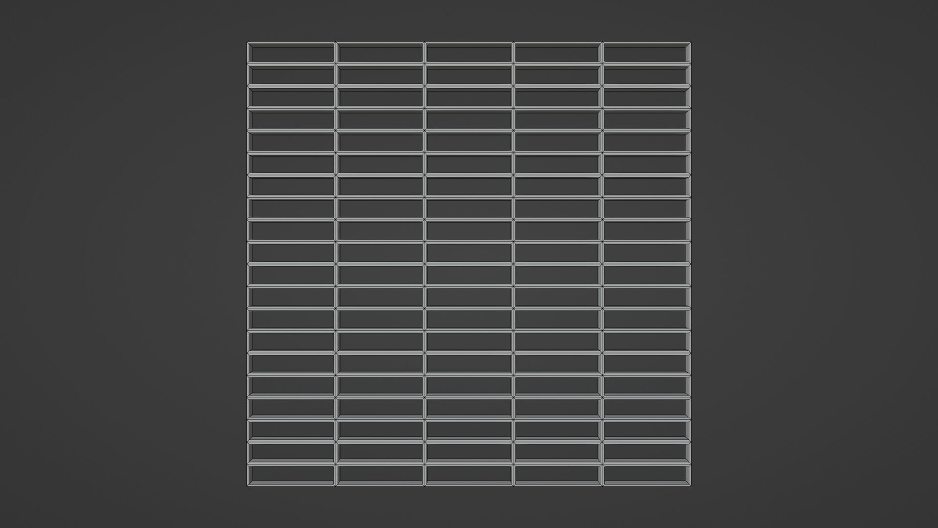 Steel Grating Flooring Low-poly 3D model_10