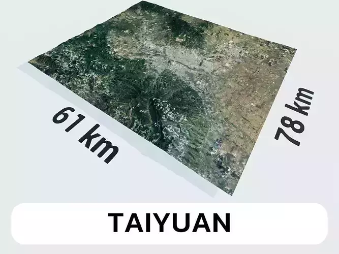 Taiyuan China City Landscape 3D Model