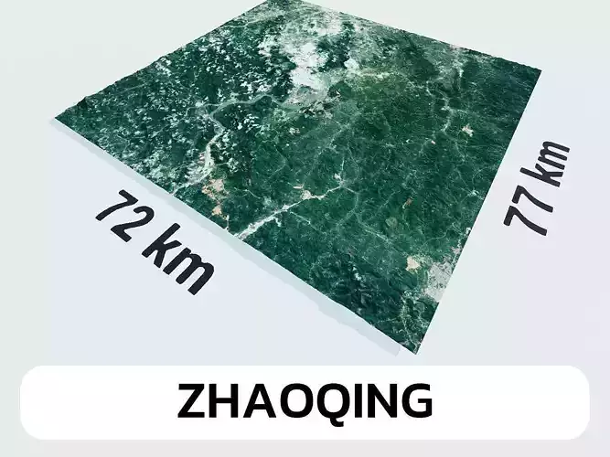 Zhaoqing China City Landscape 3D Model