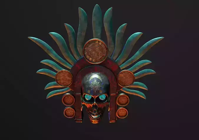 skull aztec