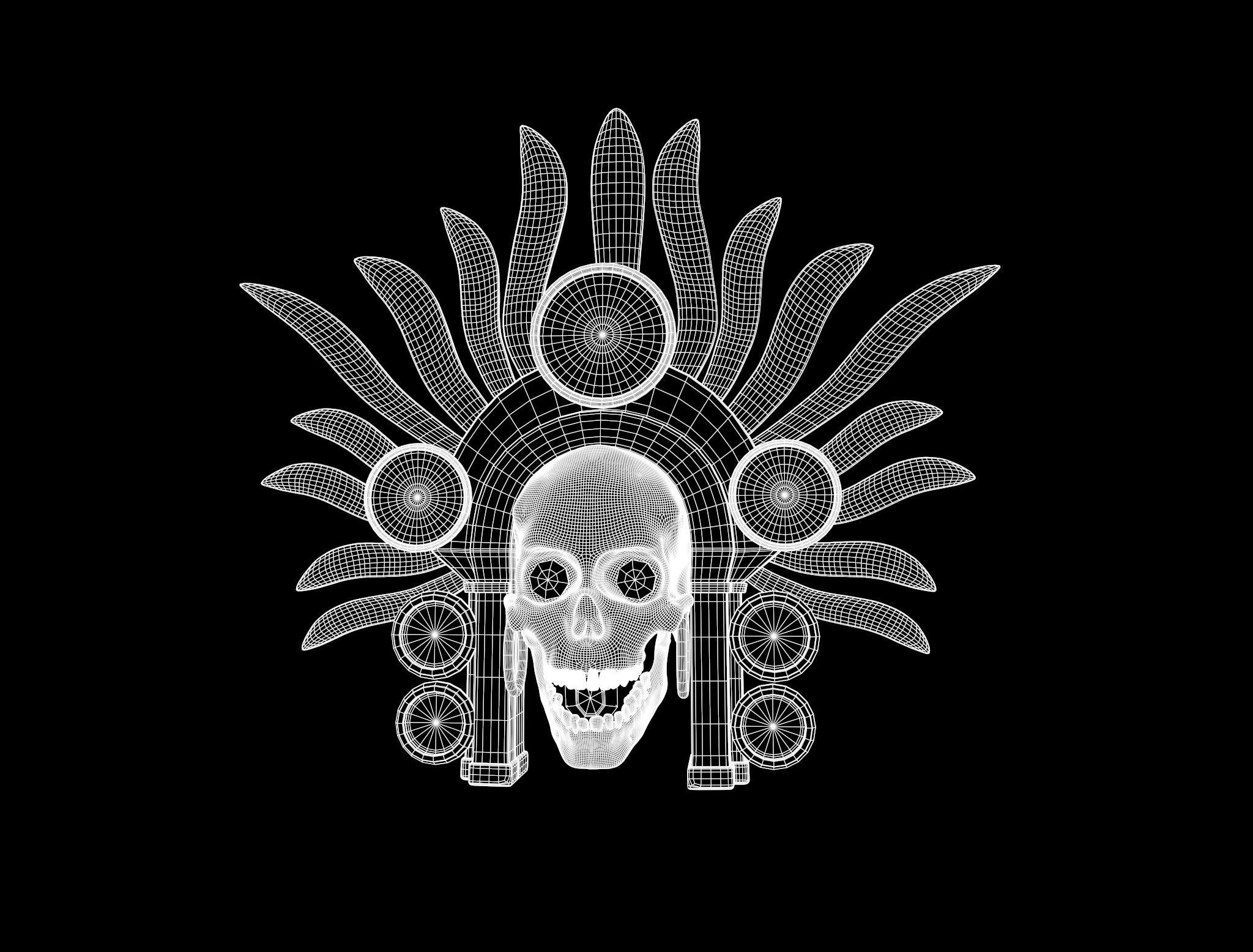 skull aztec 3D model_4