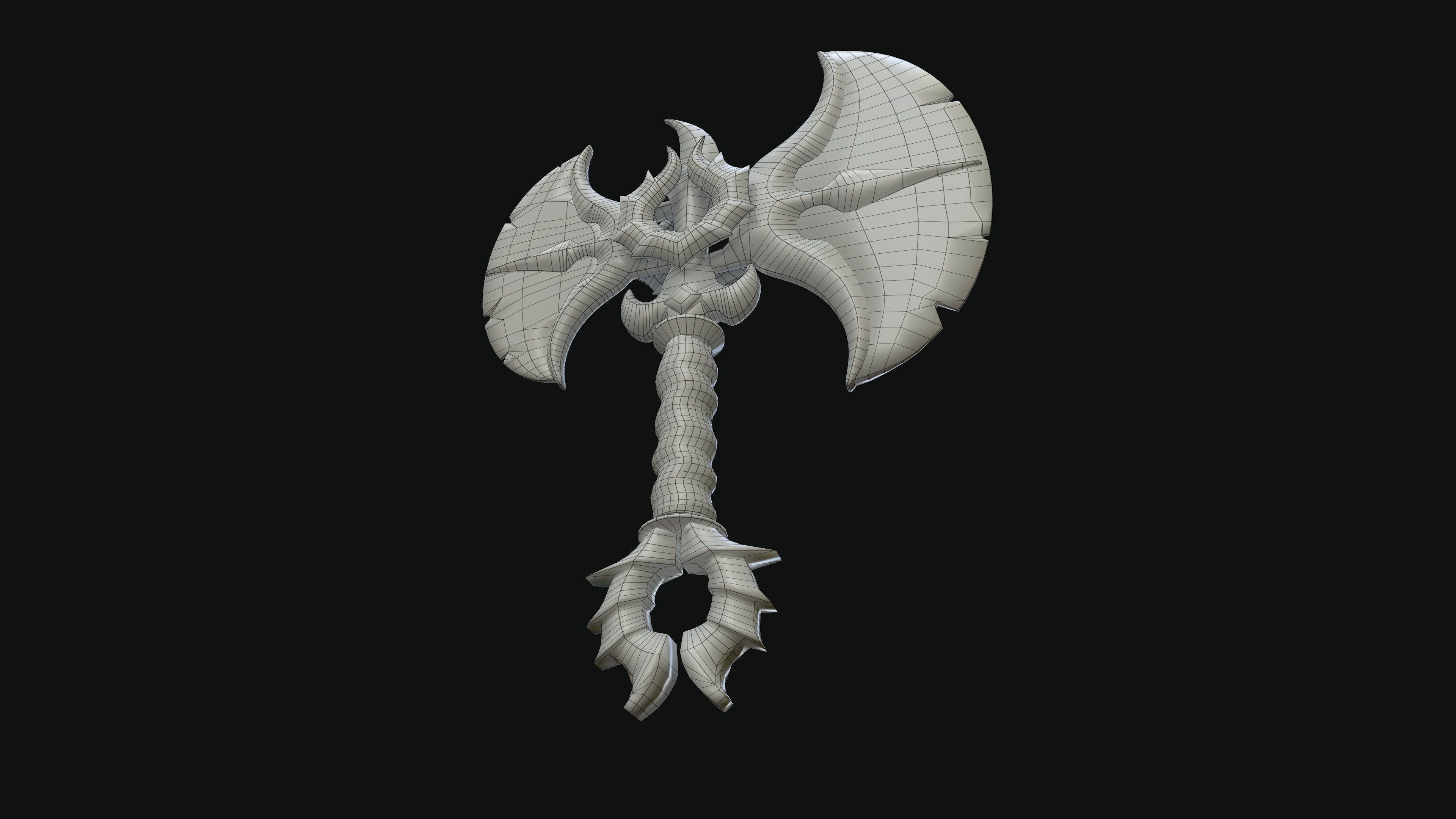 Magic Ax Low-poly 3D model_6