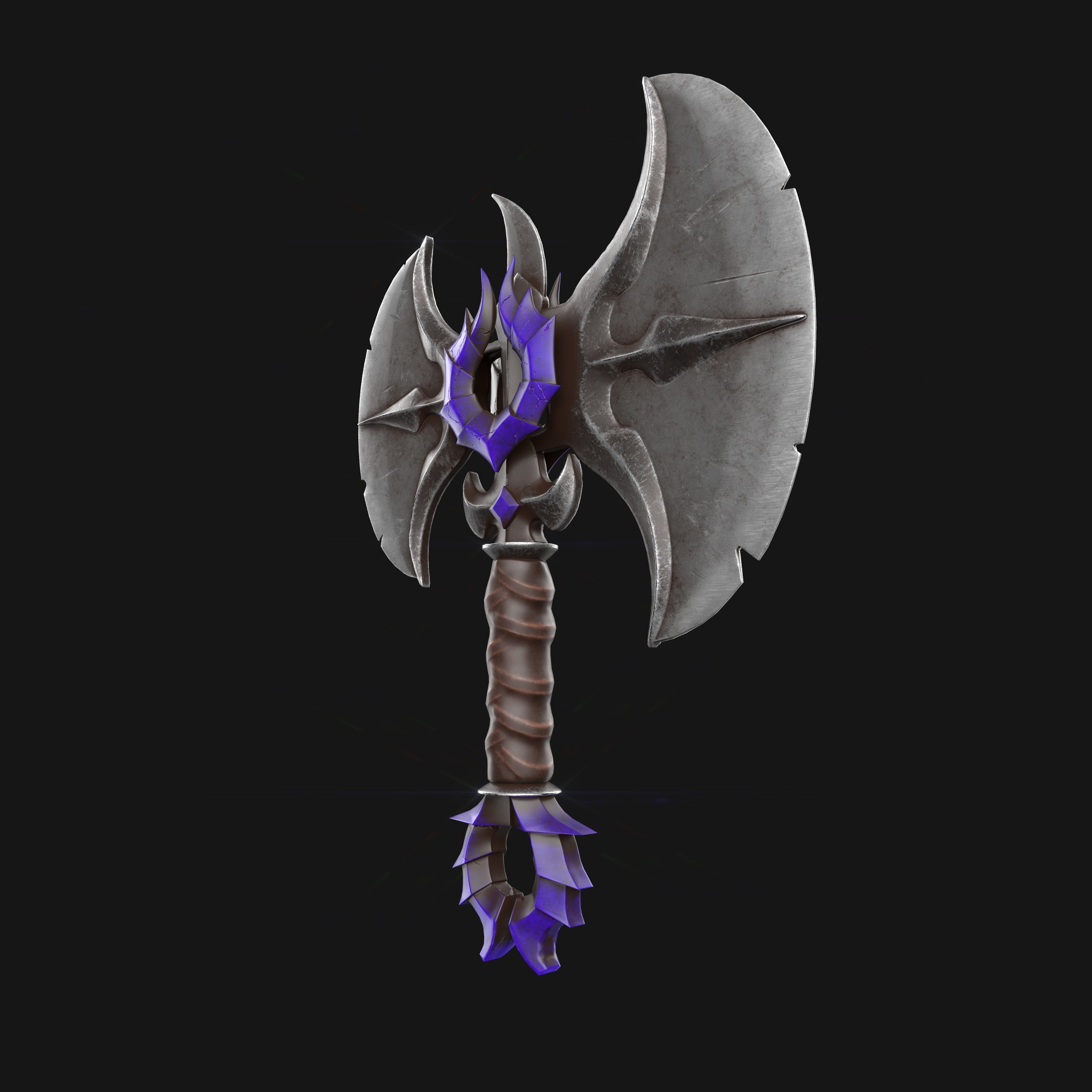 Magic Ax Low-poly 3D model_1