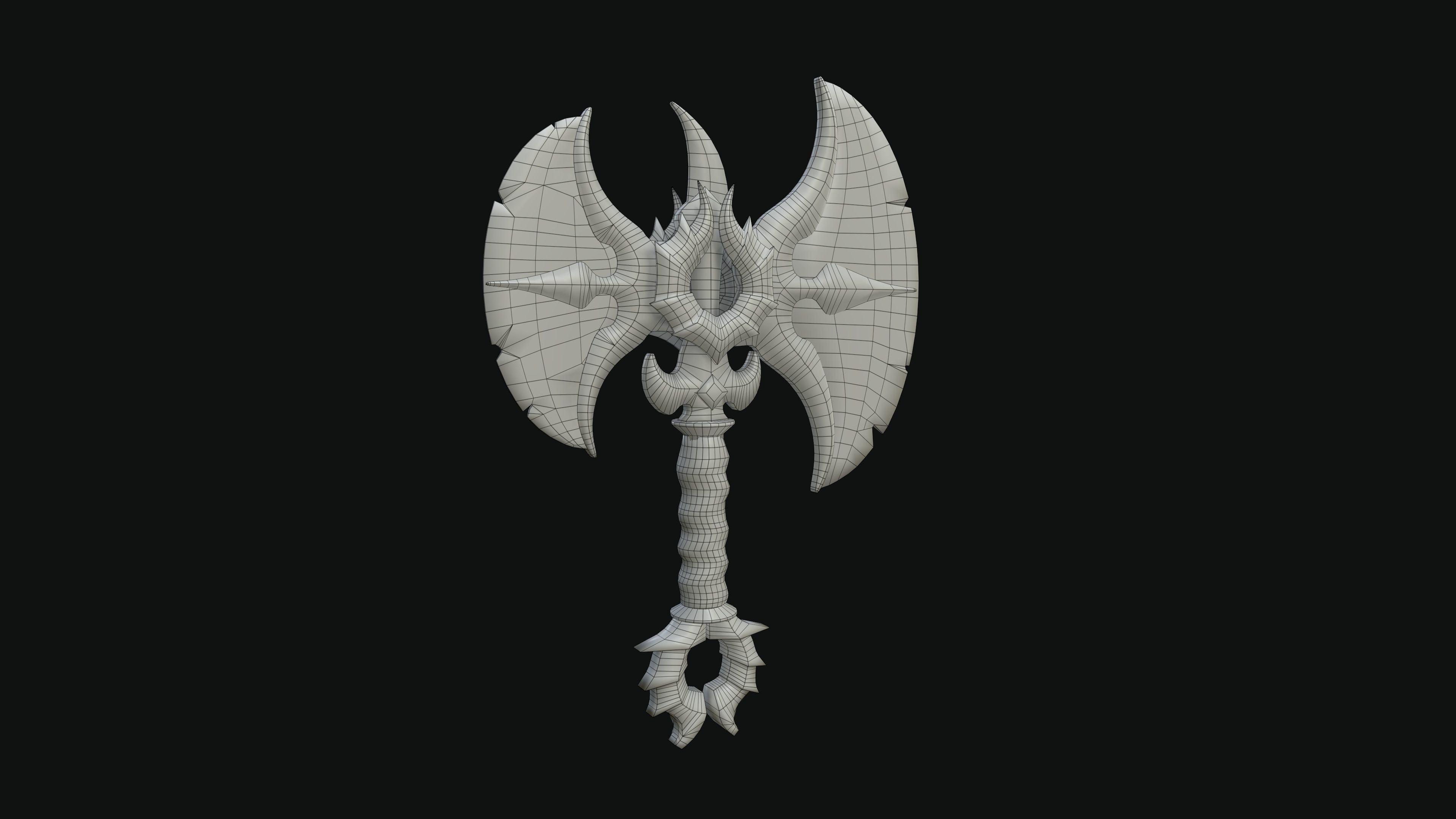 Magic Ax Low-poly 3D model_5