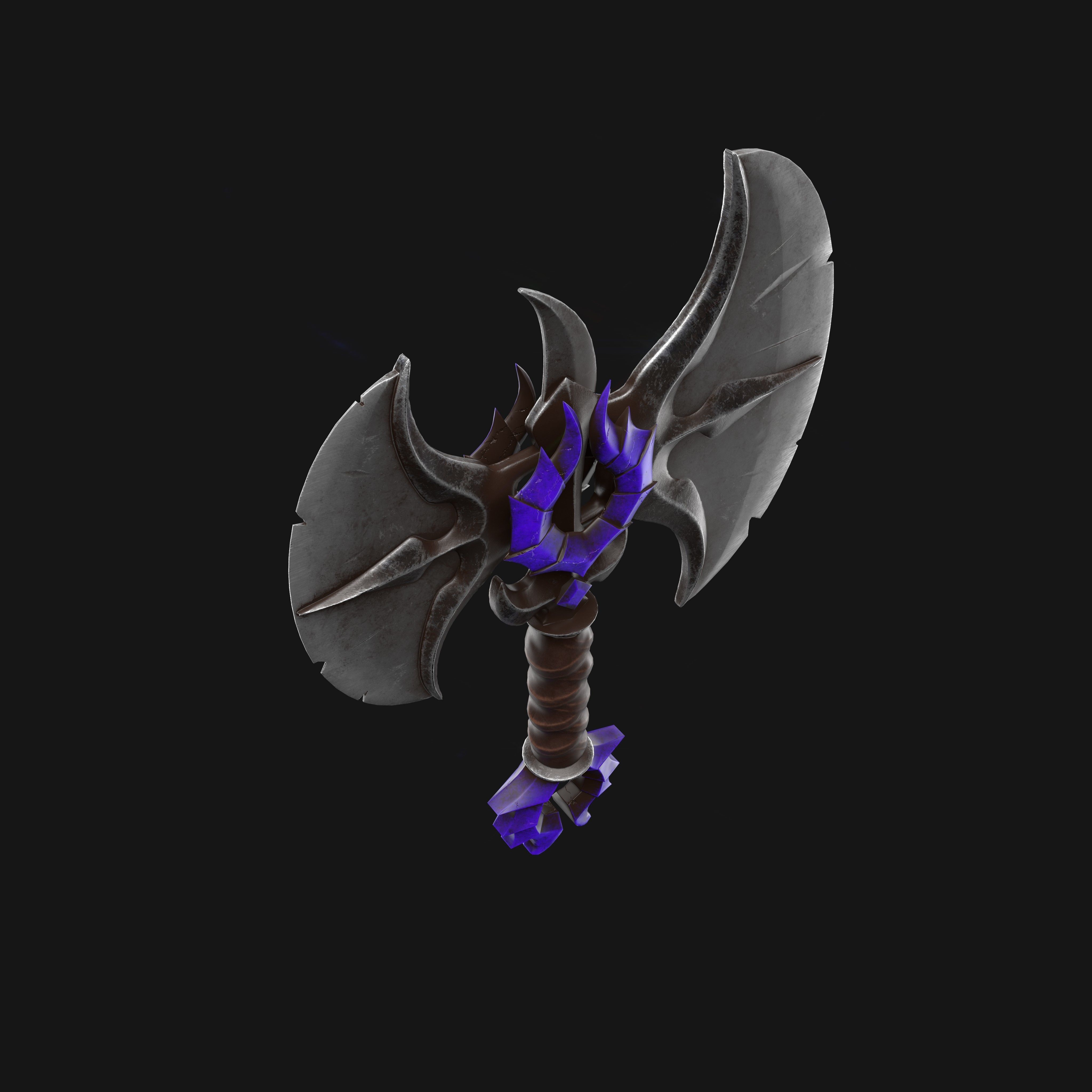 Magic Ax Low-poly 3D model_2