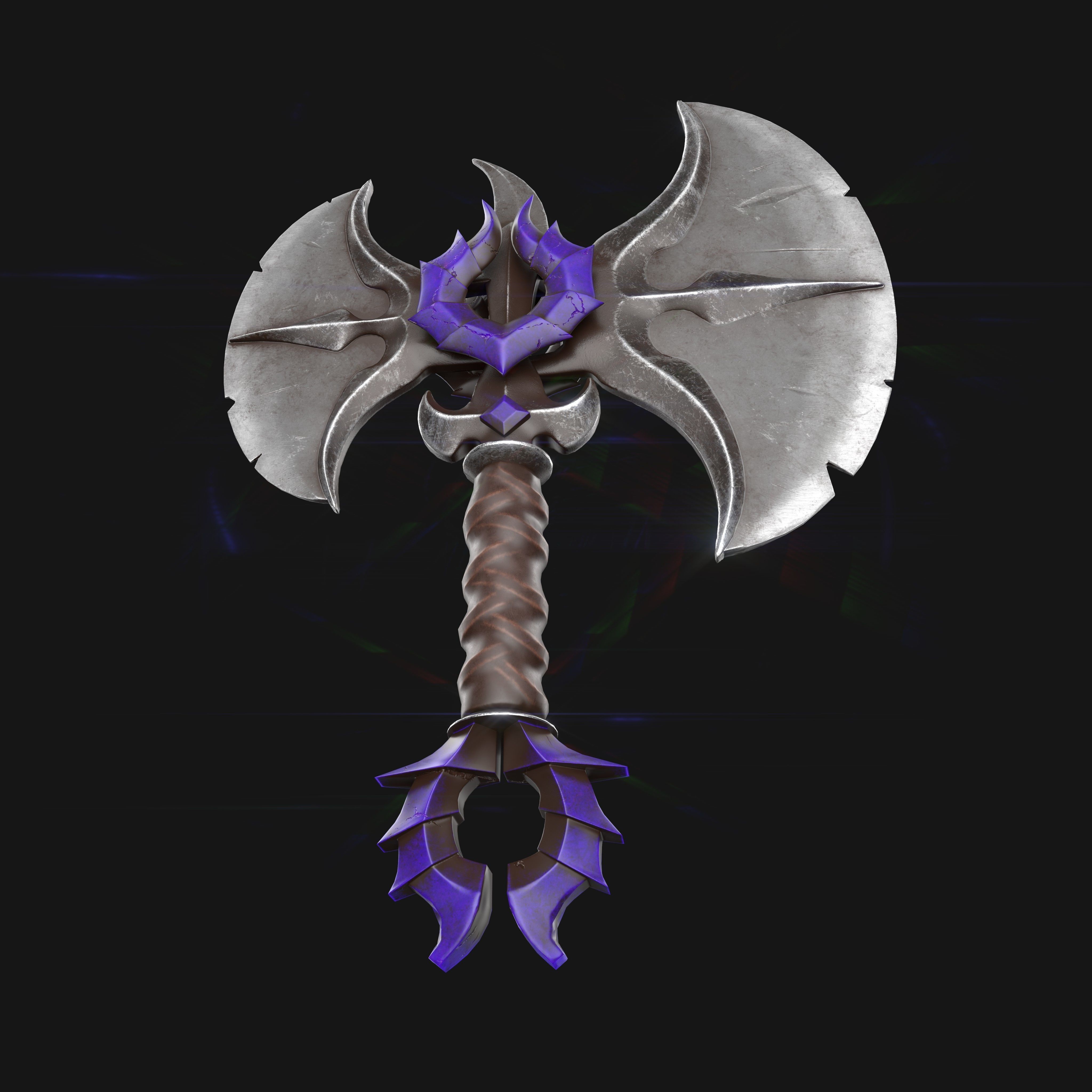 Magic Ax Low-poly 3D model_3