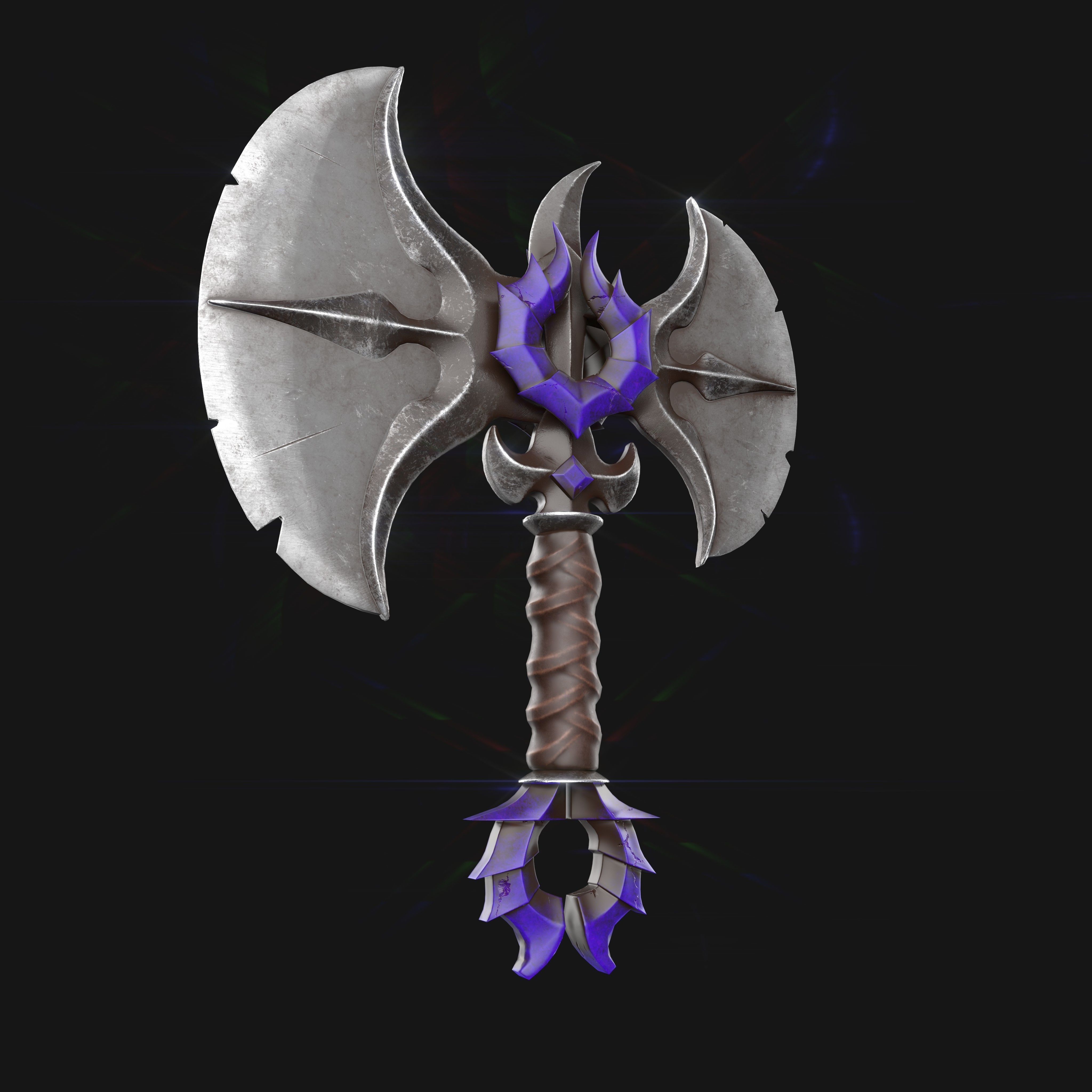 Magic Ax Low-poly 3D model_4