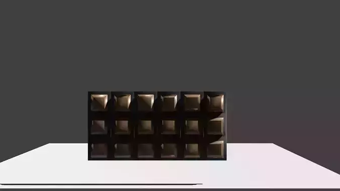 Square Mold Dark Chocolate 3D model