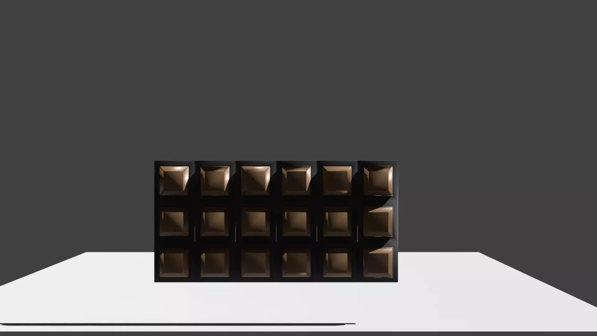 Square Mold Dark Chocolate 3D model_0