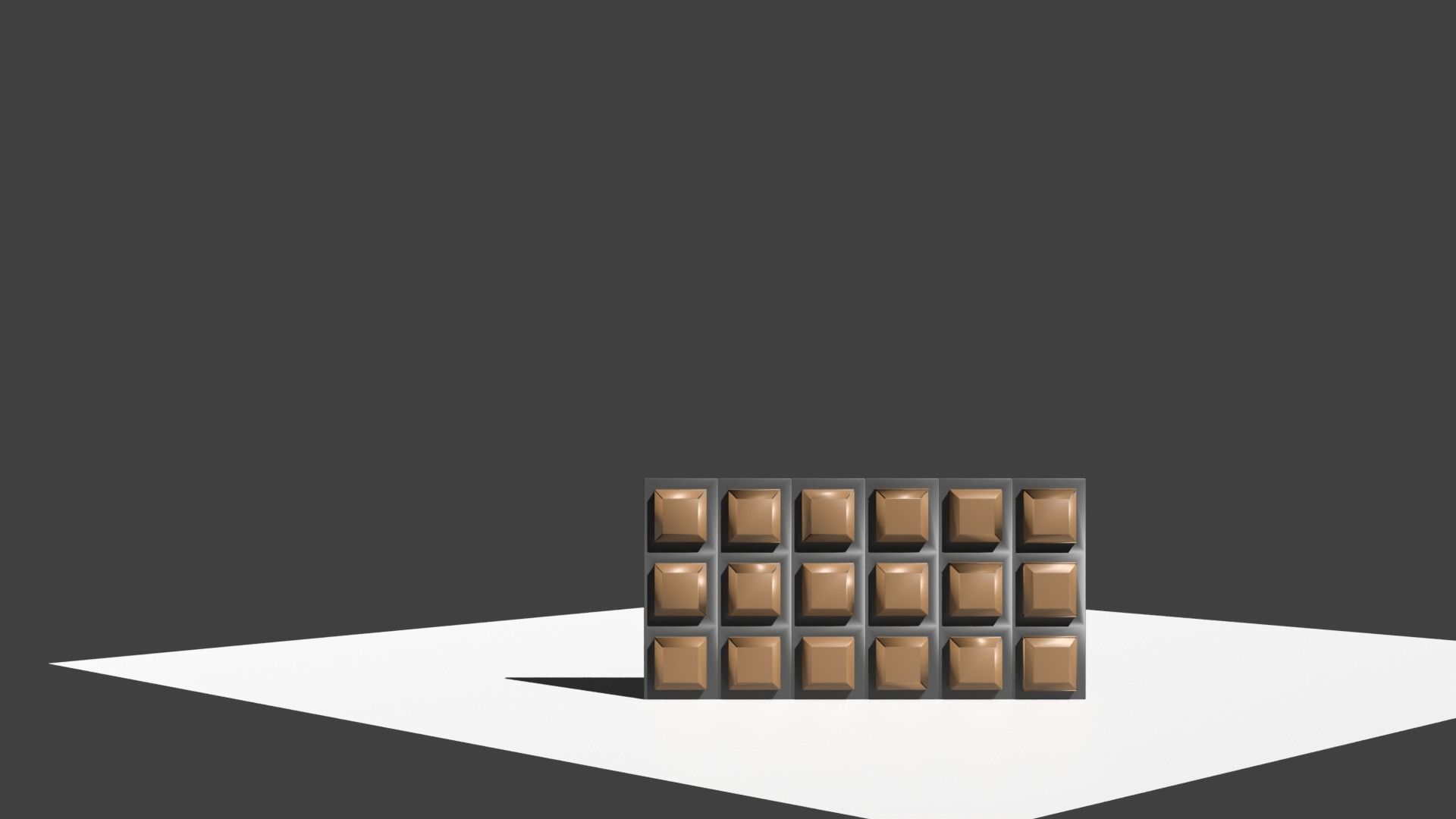 Square Mold Dark Chocolate 3D model_4