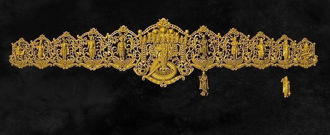 DASAVATAR BELT FOR WOMAN GOLD ORNAMENT 3D print model