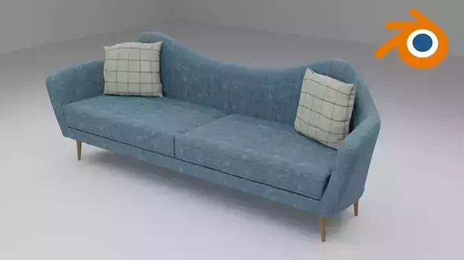Sofa realistic for Blender
