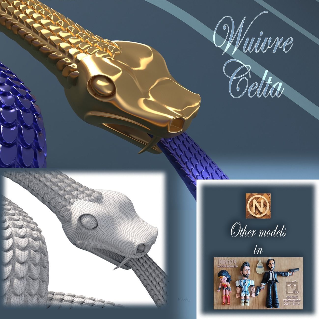 WUIVRE CELTA 3D print model_2