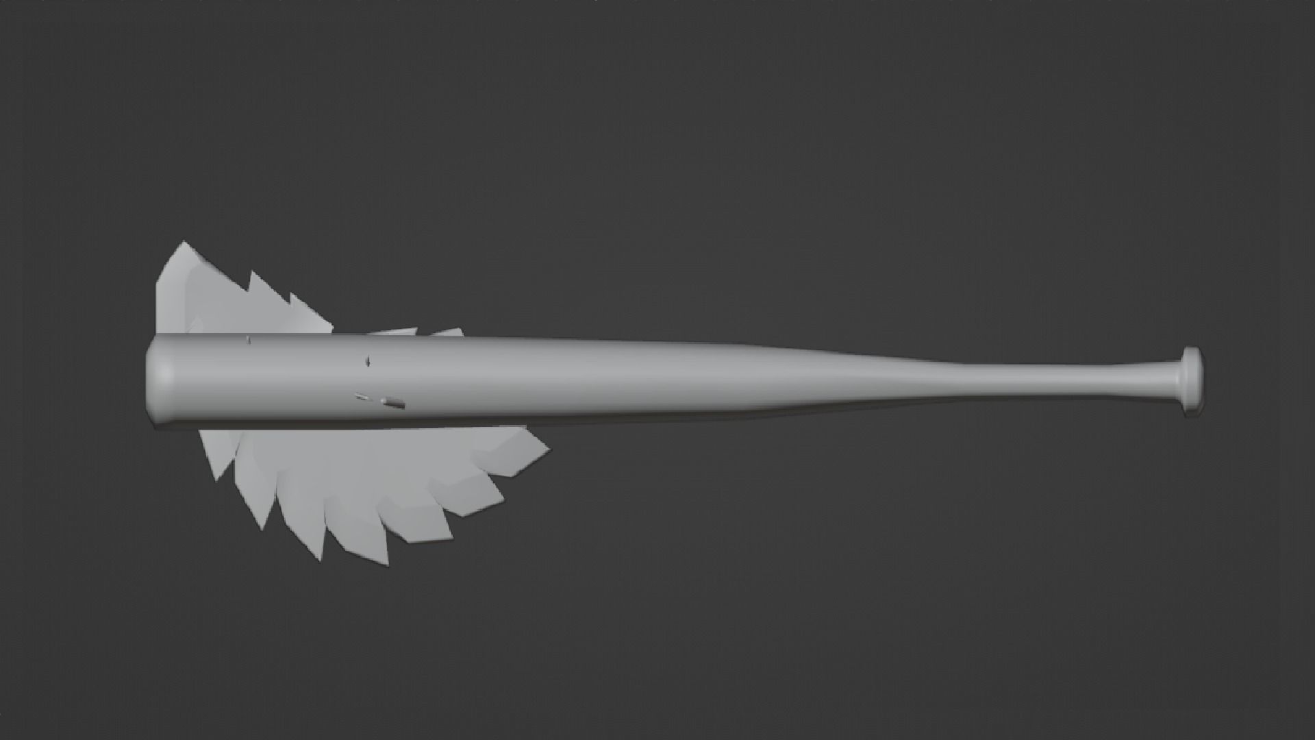 POST APOCALYPTIC MELEE WEAPON BAT BLOODY VARIANT Low-poly 3D model_21