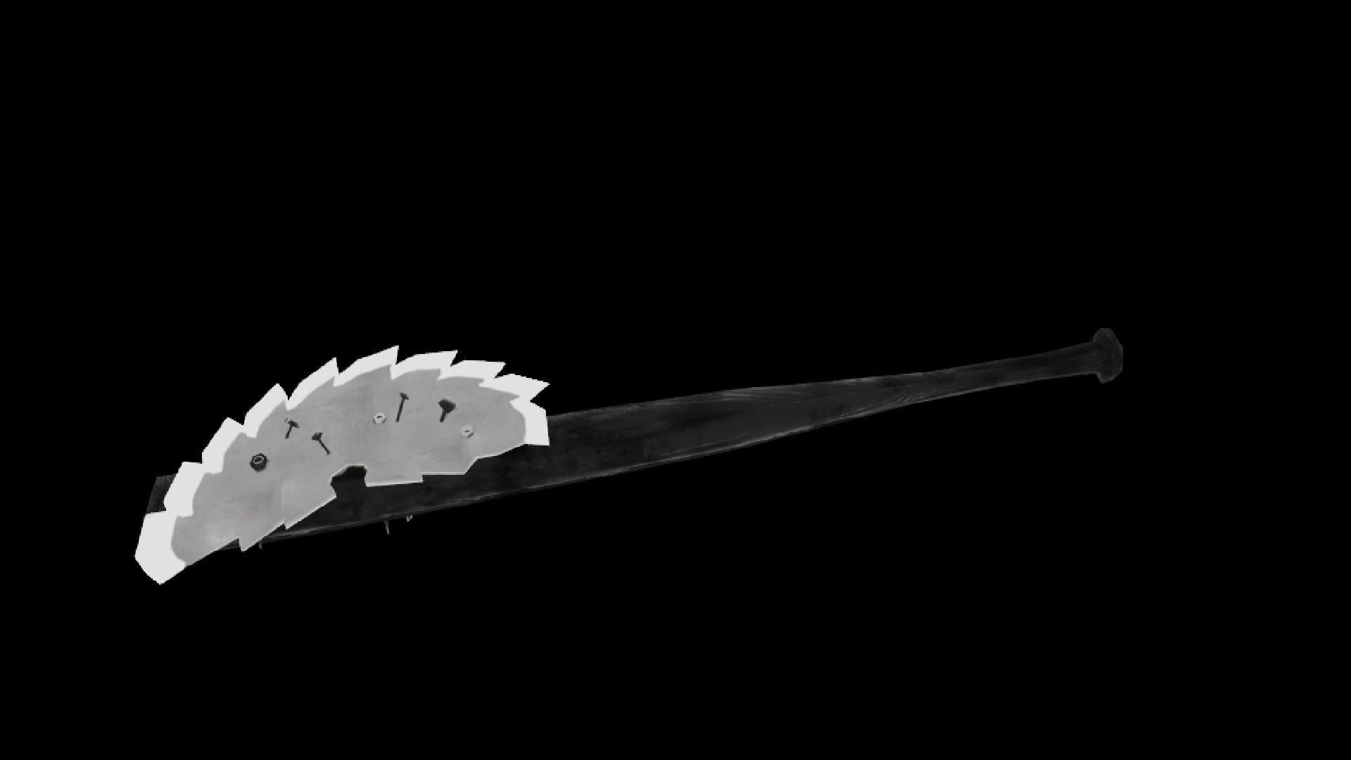 POST APOCALYPTIC MELEE WEAPON BAT BLOODY VARIANT Low-poly 3D model_13