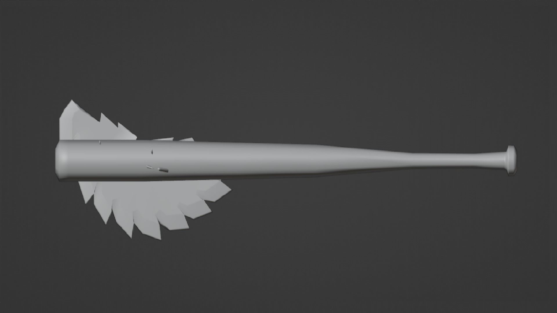 POST APOCALYPTIC MELEE WEAPON BAT BLOODY VARIANT Low-poly 3D model_24