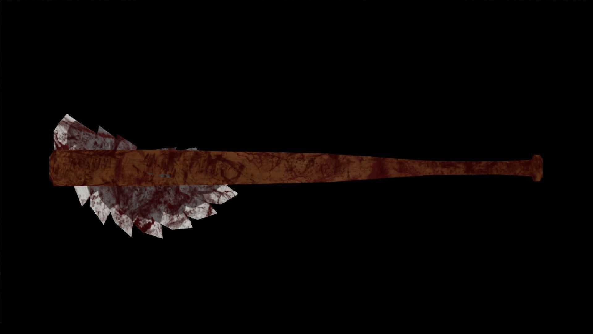 POST APOCALYPTIC MELEE WEAPON BAT BLOODY VARIANT Low-poly 3D model_10