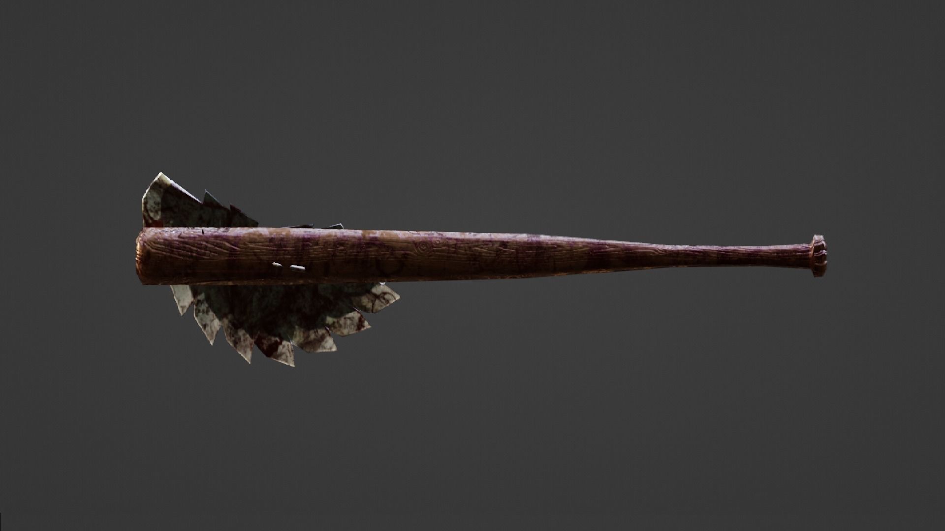 POST APOCALYPTIC MELEE WEAPON BAT BLOODY VARIANT Low-poly 3D model_7