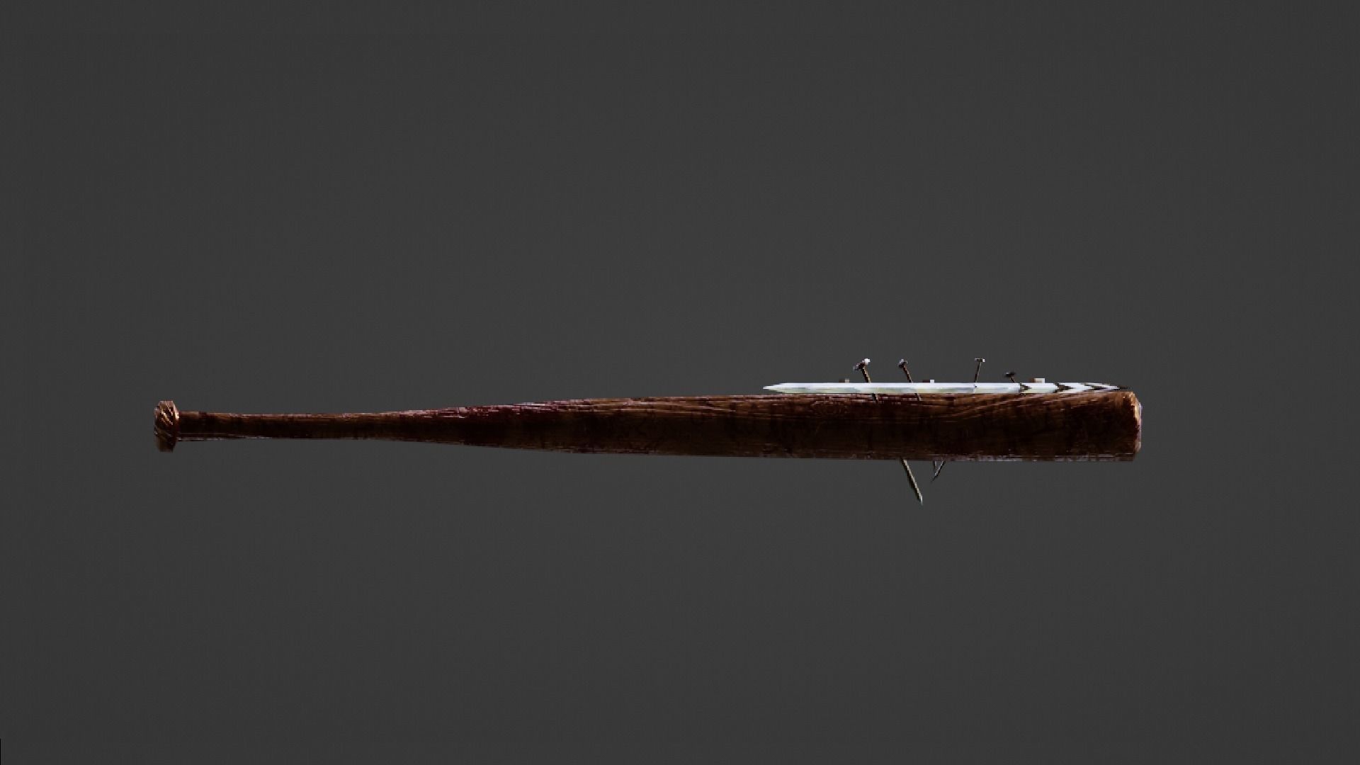 POST APOCALYPTIC MELEE WEAPON BAT BLOODY VARIANT Low-poly 3D model_8