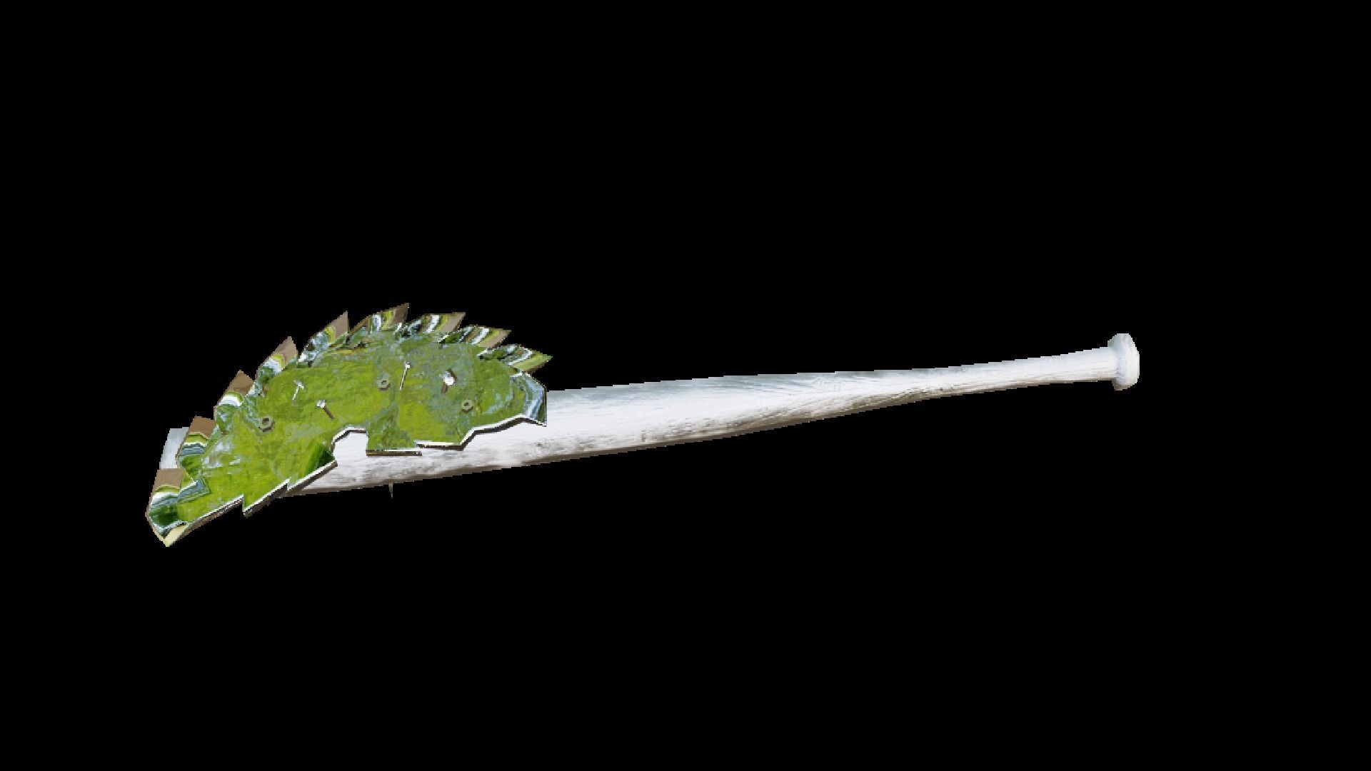 POST APOCALYPTIC MELEE WEAPON BAT BLOODY VARIANT Low-poly 3D model_16