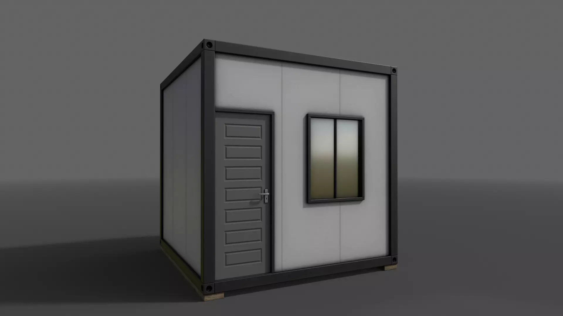 PBR Container House BB V1 Low-poly 3D model_0