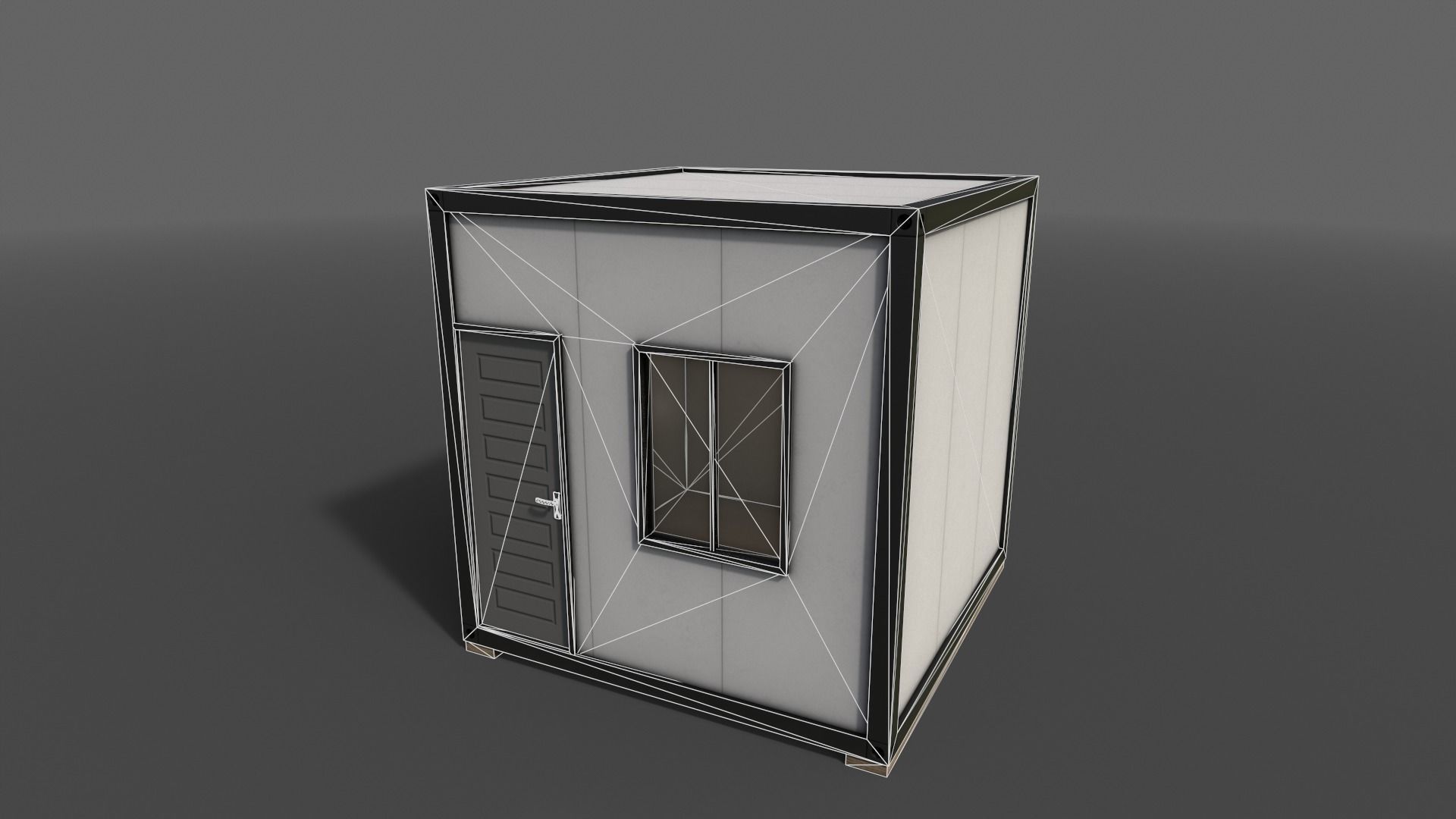 PBR Container House BB V1 Low-poly 3D model_15