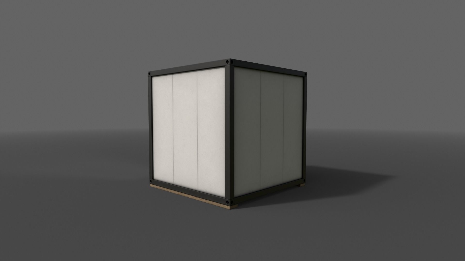 PBR Container House BB V1 Low-poly 3D model_7